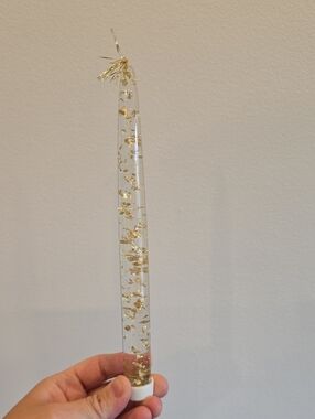 Vintage Gold Speck Lucite Candle